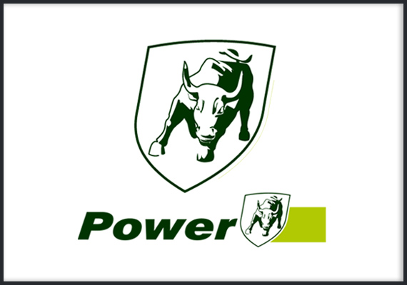 Power. Presentación de proyecto para Estación de Servicio. Diseño de Anagrama e imagen corporativa para la rotulación exterior.