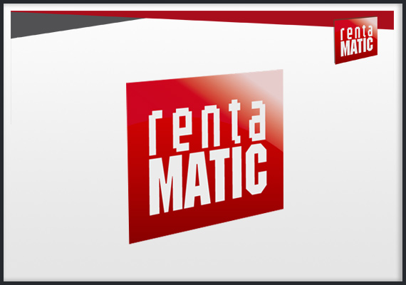 IMAGEN CORPORATIVA. Renta Matic. España - Colombia. Alquiler, venta, reparación de máquinas recreativas - Logotipo corporativo, cartas, sobres, tarjeta, vehículos