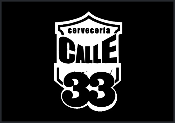 MARKETING DE NAUGURACIÓN Diseño de Anagrama para cervecería. CALLE 33 - Tarjetas y regalo promocional. Marketing llevado al grafiti real en lugares permitidos. Camisetas y tarjetas de invitación.