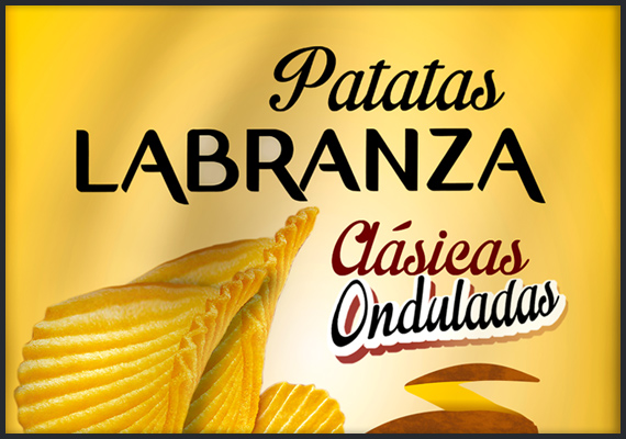 PACKAGING. Imágen gráfica de embolsado. Patatas Chips LABRANZA